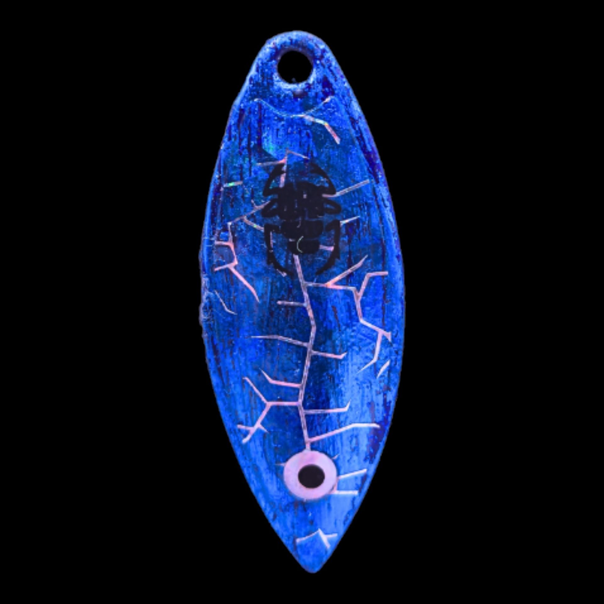 Blade Willow Leaf #01 — Iridescent blue